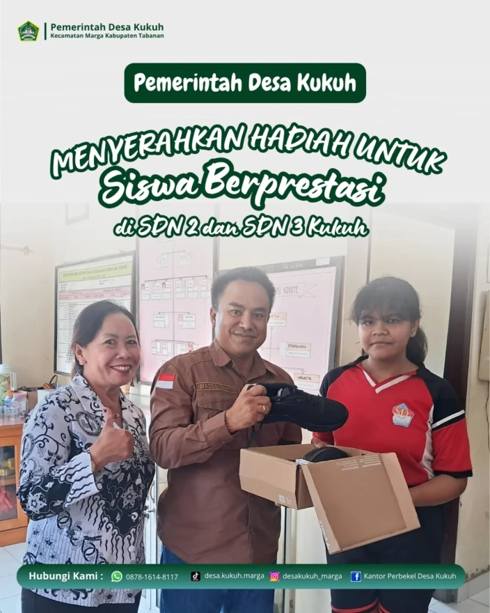 Pemerintah Desa Kukuh Berikan Apresiasi kepada Siswa Berprestasi