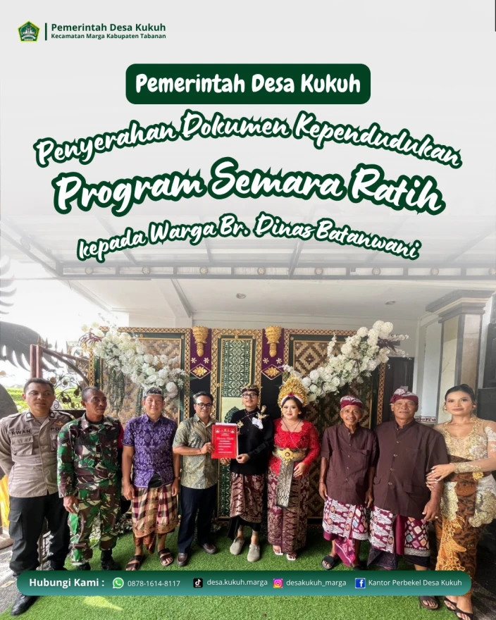 Penyerahan Dokumen Administrasi Kependudukan Program Semara Ratih 