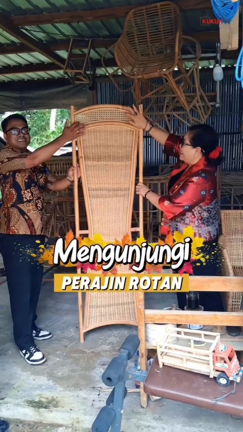 Kerajinan Rotan di Banjar Lodalang, Disperindag Tabanan Kunjungi Desa Kukuh