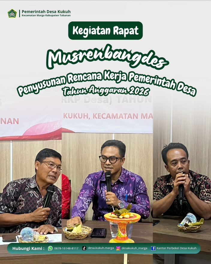 Desa Kukuh Gelar Musrenbangdes Tahun 2026, Bahas Rencana Kerja Pembangunan Desa